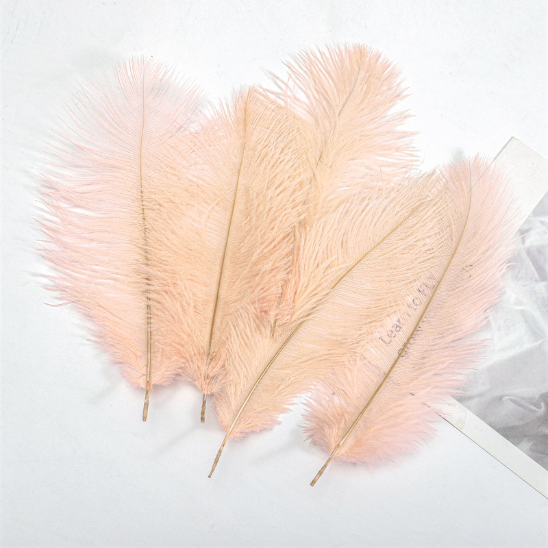Decoración de ramo de flores plumas de avestruz blancas flores rosas materiales de embalaje de flores accesorios de plumas al por mayor image 17