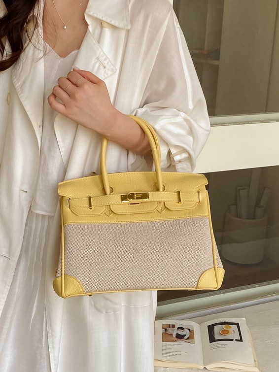 Cross-border nuevo bolso portátil de platino para mujeres 2026 moda lino empalme color contraste mochila de hombro