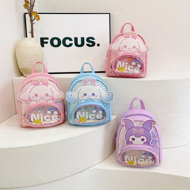 Nueva mochila infantil caricatura pu mochila pequeña niña adorable mochila infantil mochila pequeña