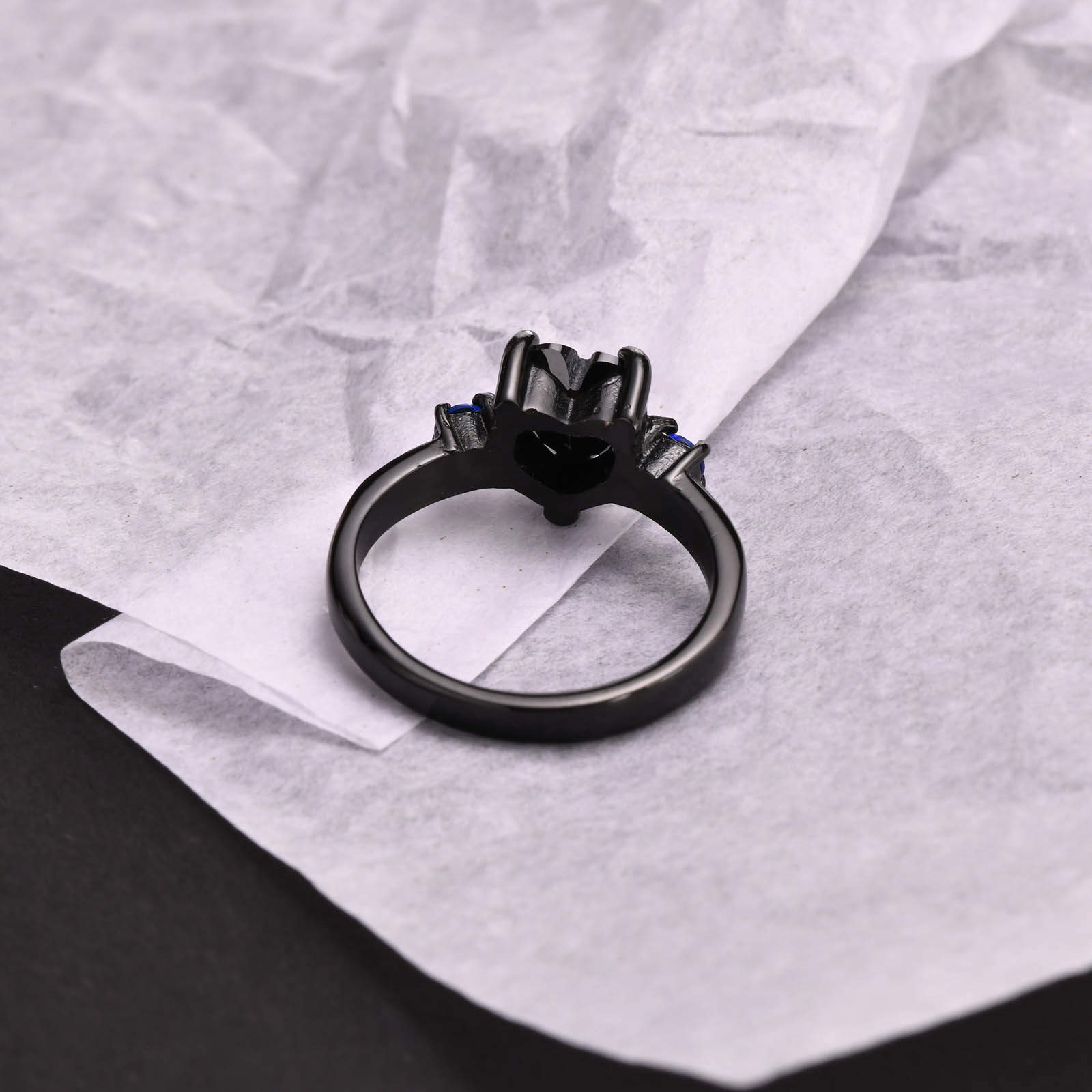 1 Piece Quantity Daily Occasion 304 Stainless Steel Material Wholesale Jewelry Simple Style Heart Shape 304 Stainless Steel Zircon Plating Stainless Steel Rings