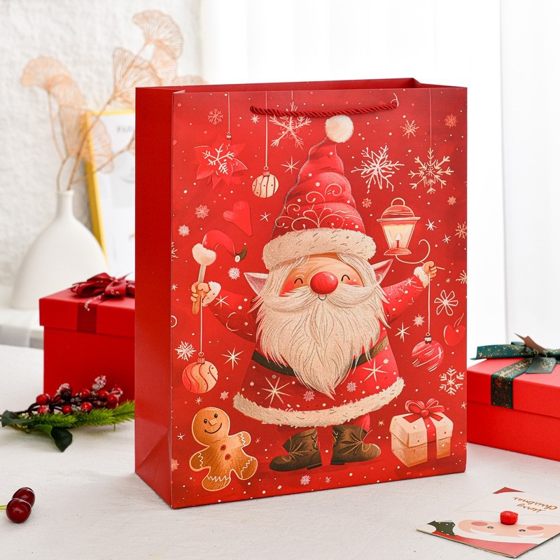 Bolsa de regalo de dibujos animados de Navidad para ancianos Bolsa de regalo de Navidad fresca transfronteriza de Amazon Bolsa de regalo de Navidad de gran número