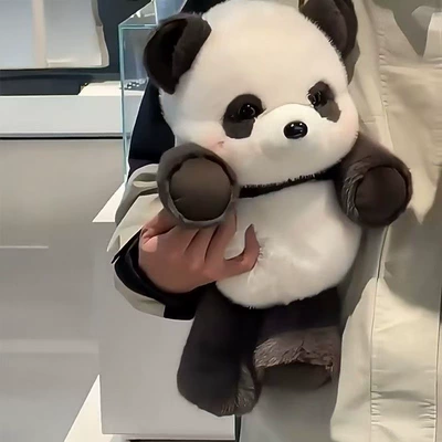 Plush Toy, Comforting Sleeping – Oyuncaq yastıqlar - running-panda-black-45cm028kg
