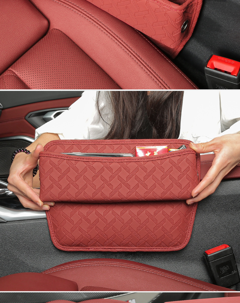 Cross-Border Car Seat Gap Storage Box, Center Console Armrest Box, Leather Car Storage Bag, In-Car Storage Box