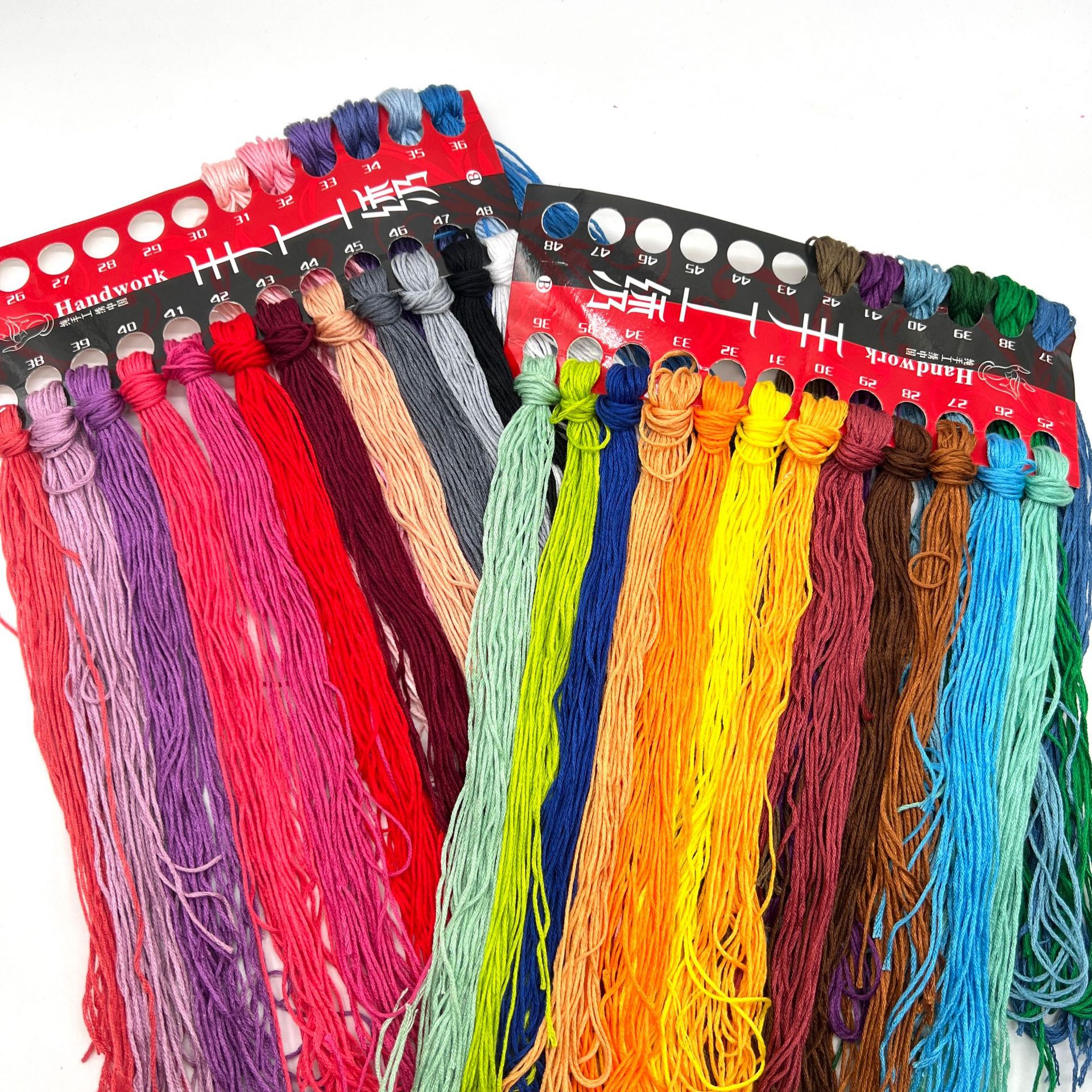 Hilo de bordado de poliéster y algodón para punto de cruz de 50 y 100 colores, hilo de bordado Lu, hilo arcoíris para bordado hecho a mano, accesorio de cuerda para tejer DIY.