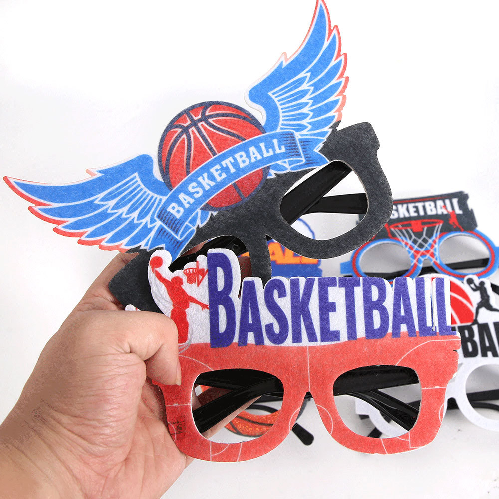 Nuevas gafas de fiesta con tema de baloncesto Juegos de juegos de baloncesto Decoración de juegos de baloncesto Aficionados animando Marco de gafas fotográficas
