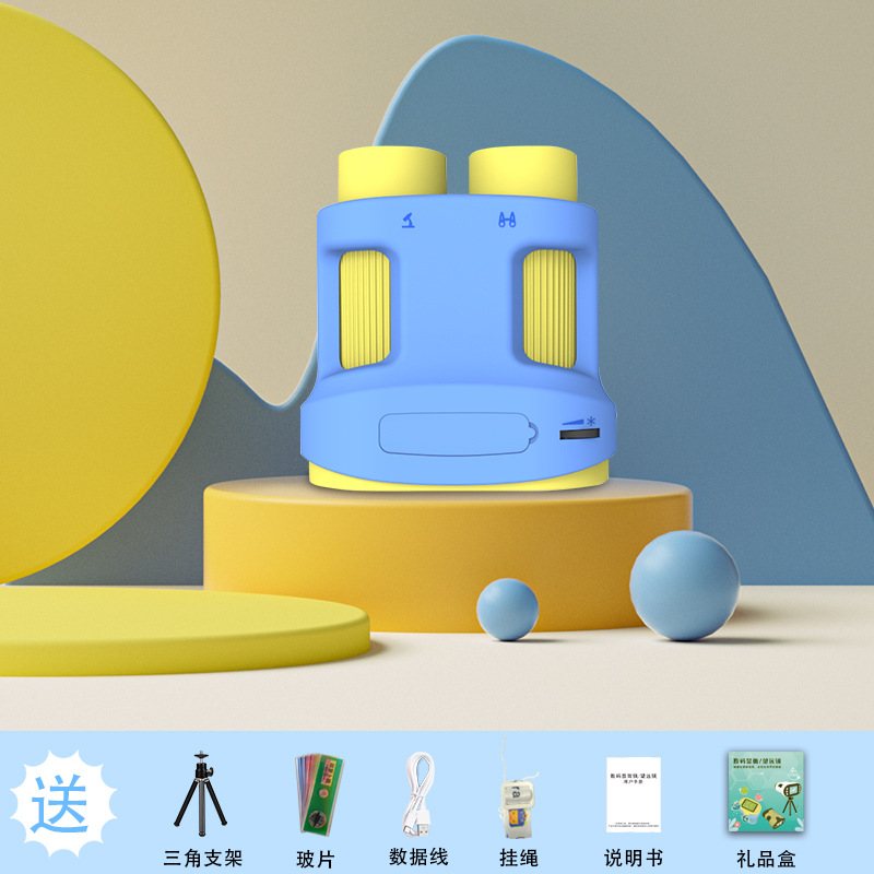Microscopio de mano para niños con telescopio de pantalla puede tomar fotografías, nueva cámara pequeña de juguete de laboratorio de ciencia digital portátil