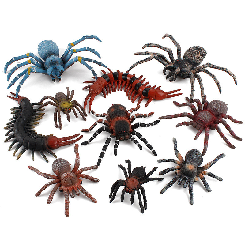 Cruzar la frontera simulación insecto modelo animal de goma suave araña ciempiés toda persona spoof apoyos traje estático modelo de juguete