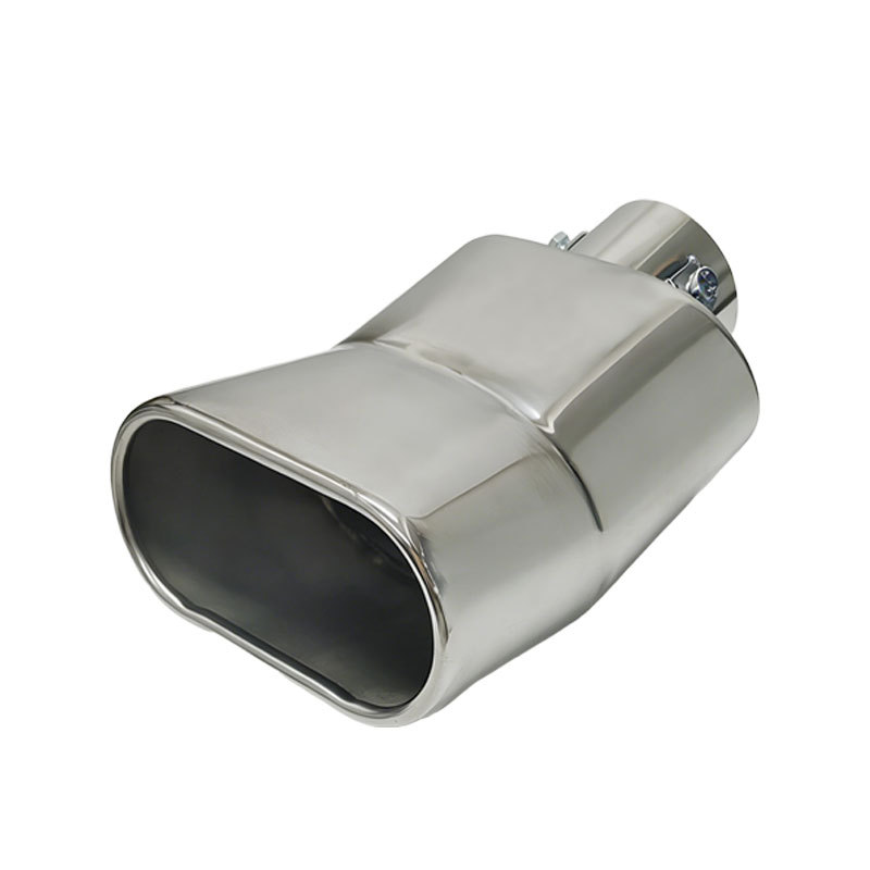 Cross-Border Best-Selling Square Flat-Mouth Exhaust Tip Stainless Steel Universal Muffler Modified Exhaust Pipe Tailpipe