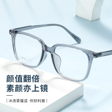 冰透椰子灰眼镜架25233TR超轻TR90素颜可配近视眼镜框大方框镜架