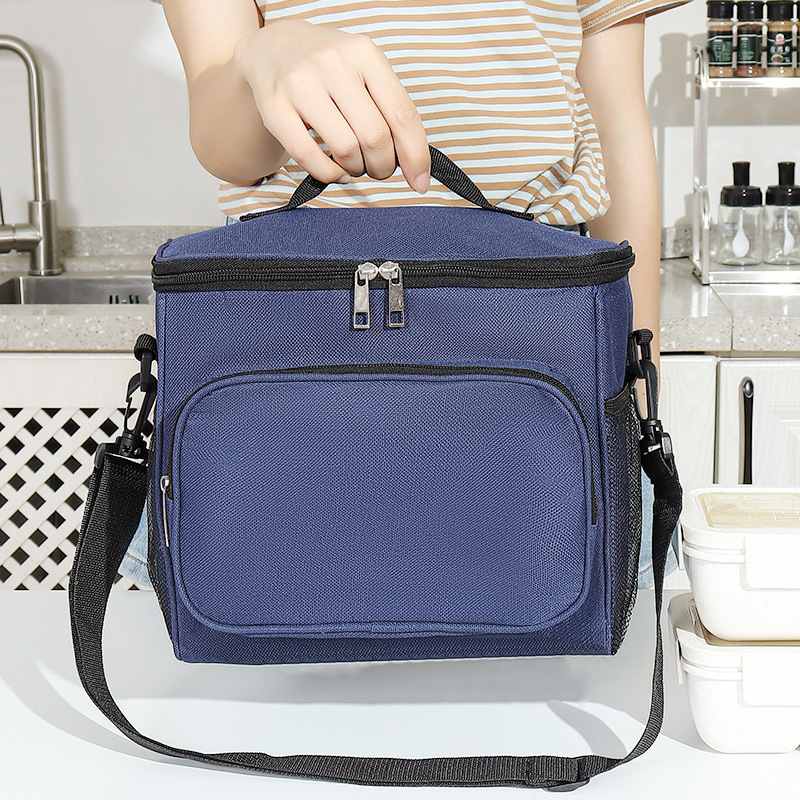 Lonchera térmica portátil grande con bolsa de hielo para el trabajo y la escuela, bolsa bento con paquete de hielo, bolsa de doble compartimento de gran capacidad para exteriores.
