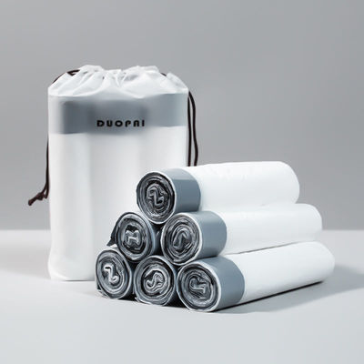 disposable bag household thickening Drawstring white disposable bag Large plastic bag Portable 45*50cm Closed pocket