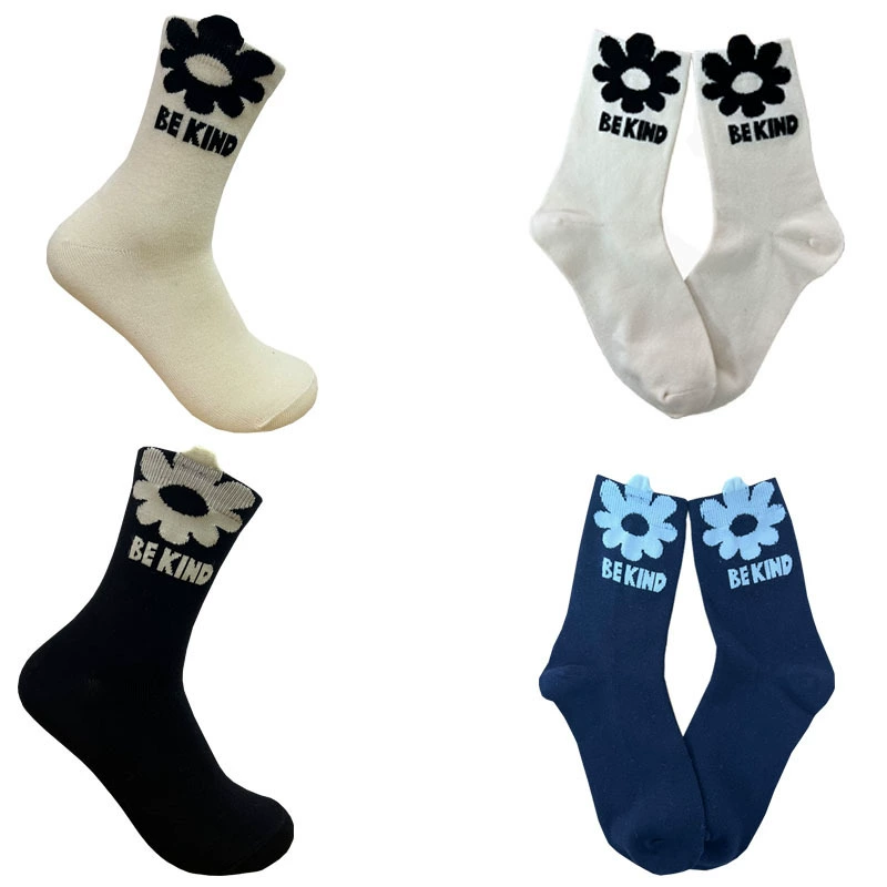 Осенне-зимние новые объемные Цветочные Носки-трубки, женские носки в ассортименте South Korea ins