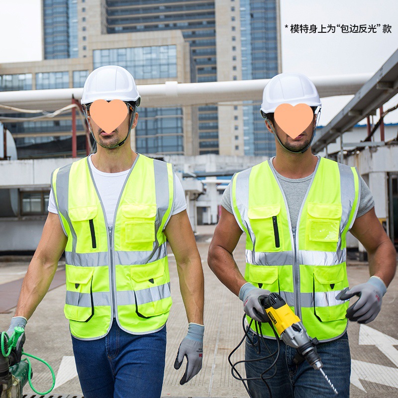 SR chaleco de seguridad reflectante Líderes del sitio de construcción de gestión de construcción de tráfico chaleco de construcción ventilada chaleco reflectante