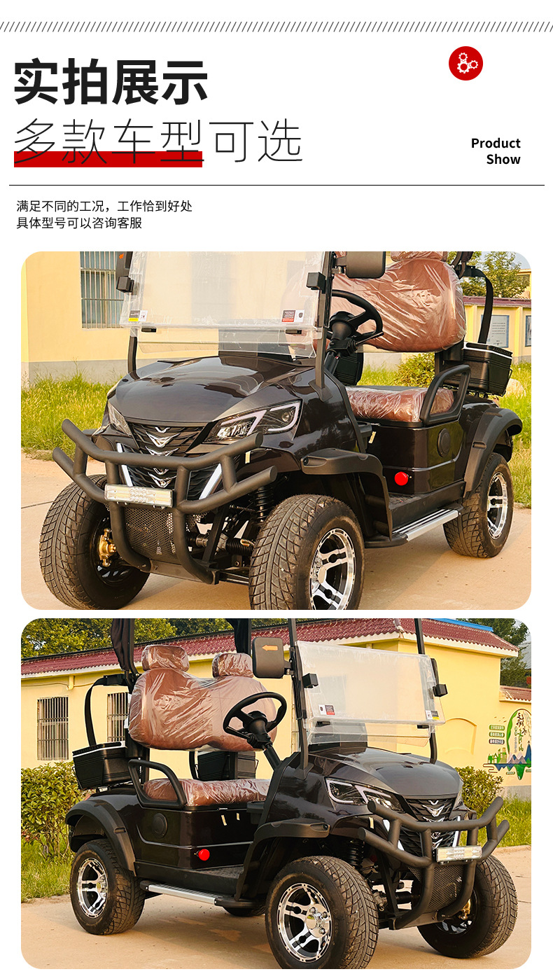Manufacturer Scenic Spot Tourism Viewing Hotel Shuttle Electric Sightseeing Car Single Row Two-Seat Electric Golf Cart