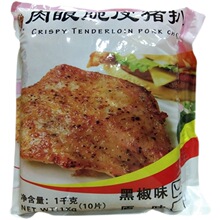 整箱千般就黑椒肉眼脆皮猪扒肉冷冻半成品新鲜腌制猪扒包煎炸板冻