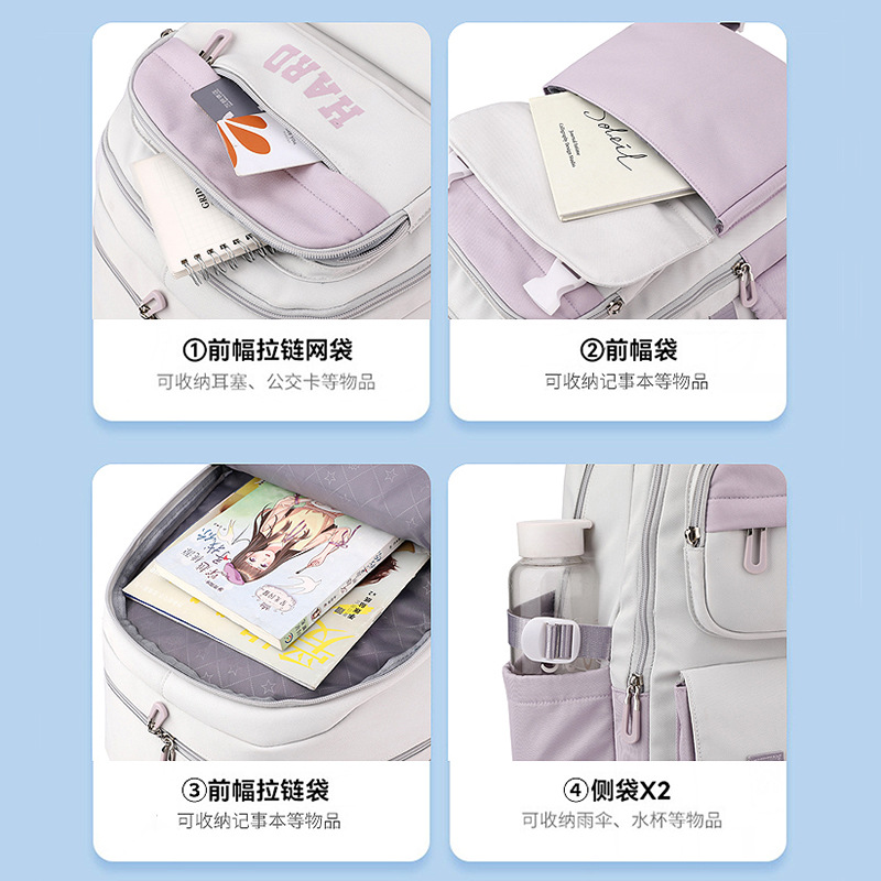 Nueva escuela secundaria estudiante mochila estilo de la Universidad casual simple mochila de moda mochila estudiante de secundaria