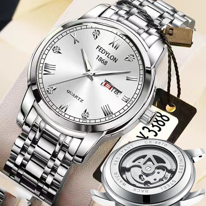 Fotilun new automatic non-mechanical watch Tourbillon luminous waterproof watch men's bag diamond dial high-end watch