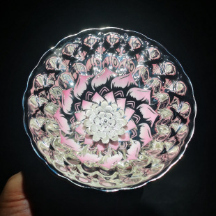Tianshan Snow Lotus New Lotus Cup Purple Qi East Blue Handmade Curium Porcelain Silver Cup Open Kiln