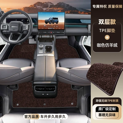 Modelə uyğun ayaqaltı – Car Floor Mats - chery-icar-v27-tpe-foot-pad-upgrade-package-threshold-tpe-floor-mat-brown-imitation-cashmere-carpet