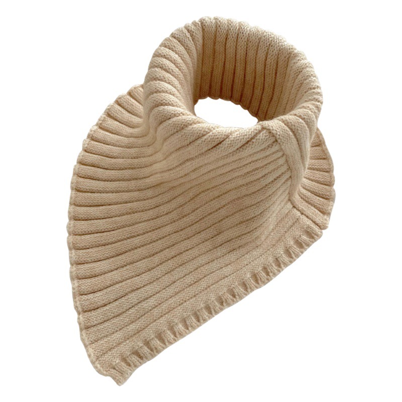 Otoño e Invierno nuevo collar de punto estilo coreano versátil color sólido cuello cálido protección elástico de punto falso cuello de lana bufanda de cuello alto