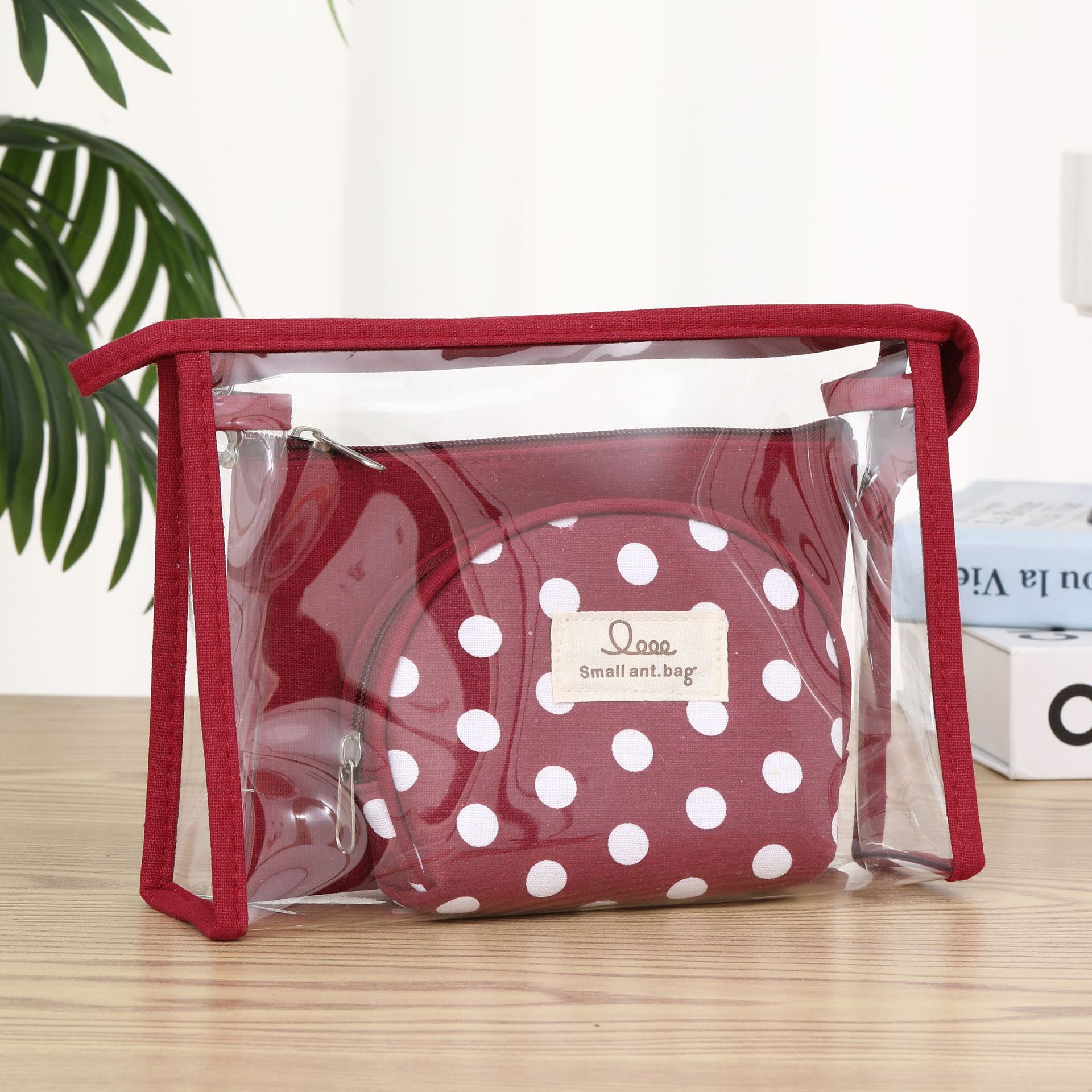 Bolsa de maquillaje transparente de PVC al por mayor tres piezas de viaje bolsa de lavado mujer al aire libre bolsa de almacenamiento impermeable de gran capacidad image 8
