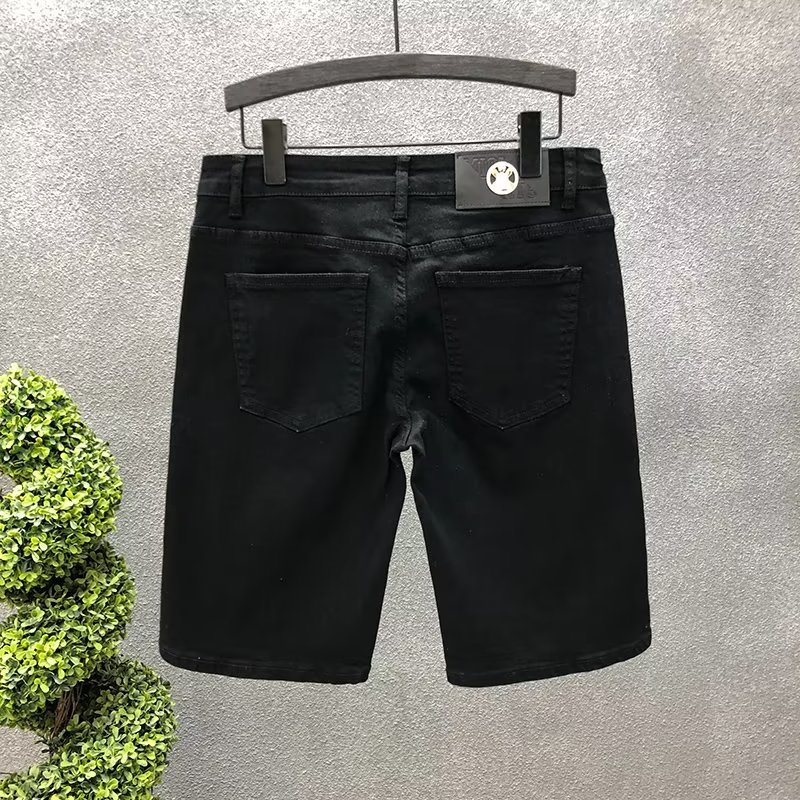 Handsome Youth Denim Shorts Men's Summer Thin 2024 New Summer Men's White Five-Point Jeans