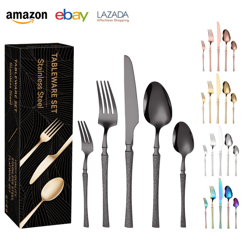 Set stainless steel, tableware, spoon, (Cross-border trading)