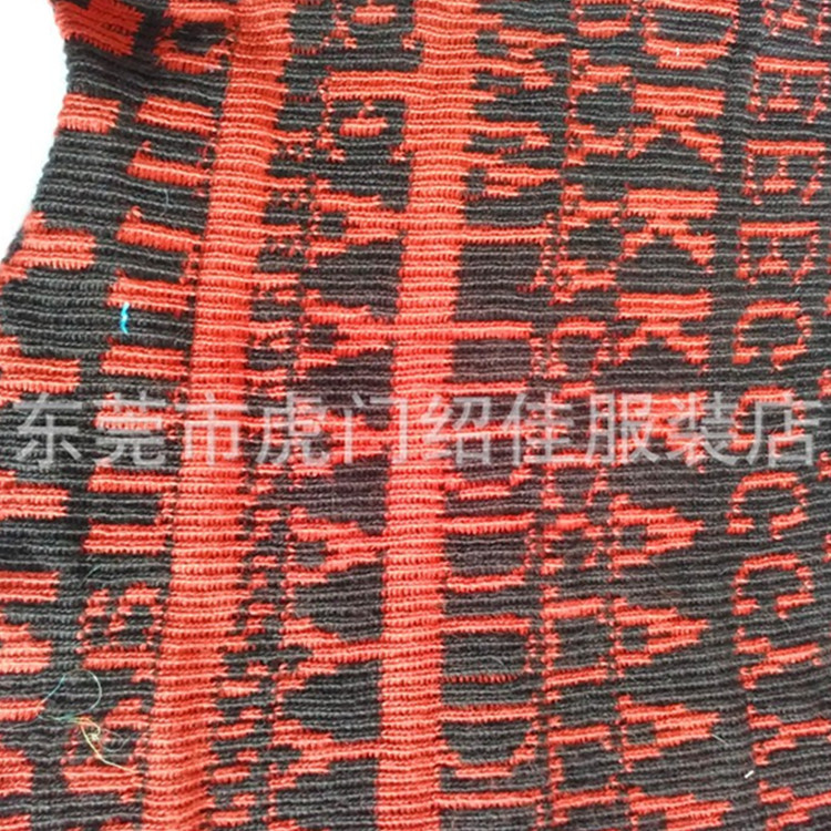 毛织提花横机图案罗纹 1x1罗纹螺纹辅料提花罗纹 横机提花面料布