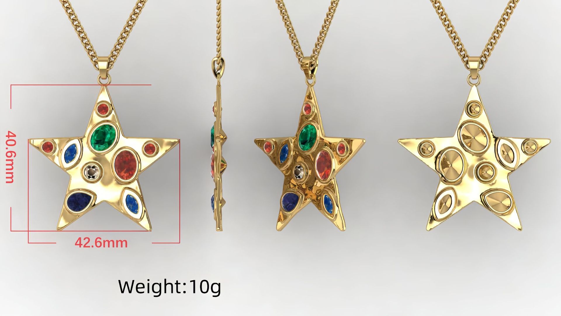 PVD Coated Real Gold Plated Cross Star Heart Shape 304 Stainless Steel Elegant Waterproof Non Tarnish 304 Stainless Steel Pendant Necklace display picture 6