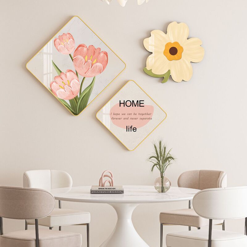 Artistic and Creative ins Style Dining Table Modern Simple Decorative Painting Background Wall Mural Light Luxury Hanging Painting Wall Dining Room