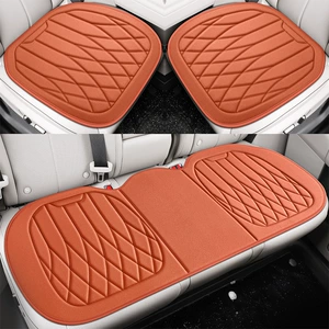Foreign Trade Amazon Aliexpress New Seaweed Fiber Car Seat Cushion Four-Season Breathable Small Three-Piece Seat Cushion Wholesale