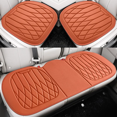 Foreign Trade Amazon Aliexpress New Seaweed Fiber Car Seat Cushion Four-Season Breathable Small Three-Piece Seat Cushion Wholesale