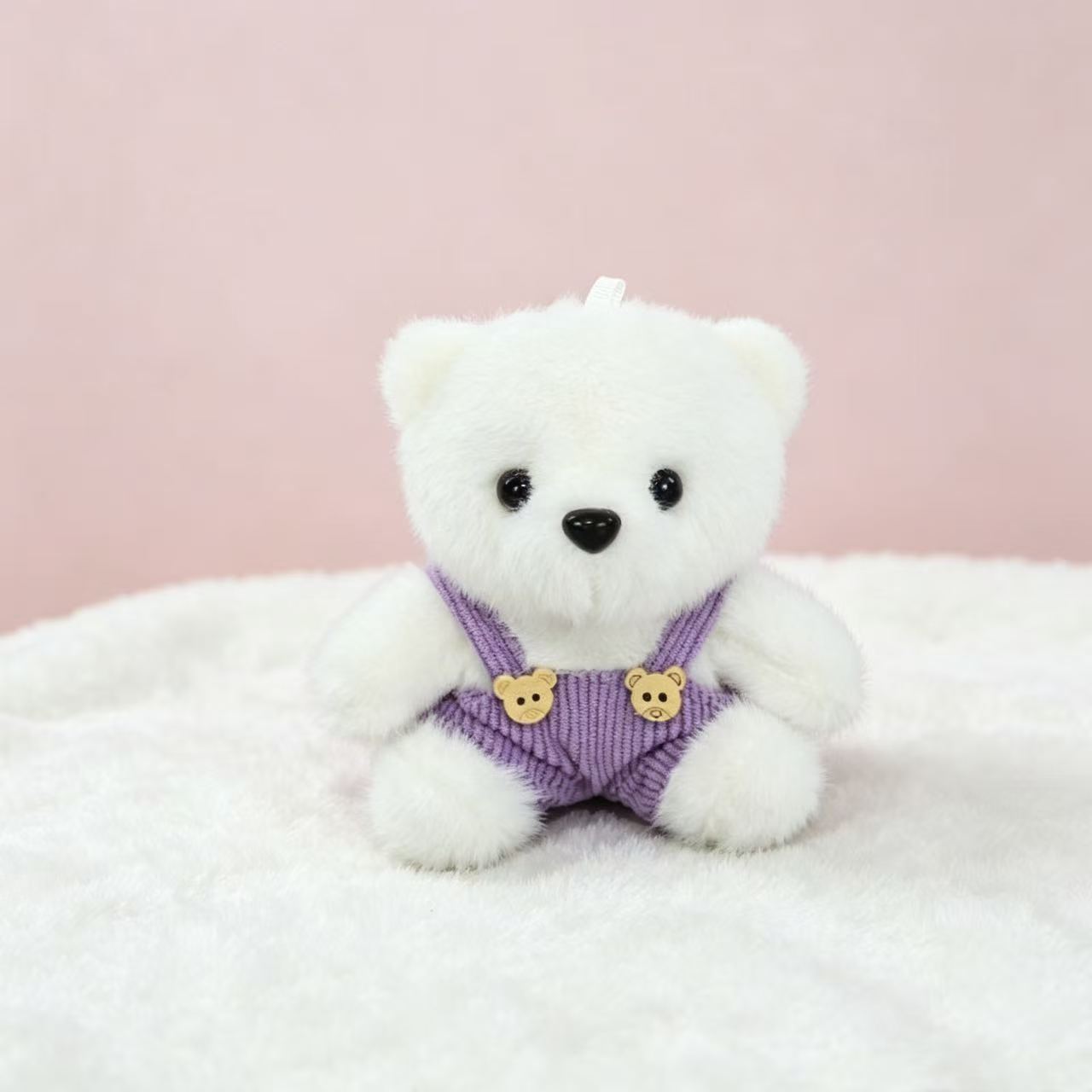 Vestido osos llaveros muñecas de peluche camisetas pantalones mochila colgante pequeño regalo colgante muñeca de peluche