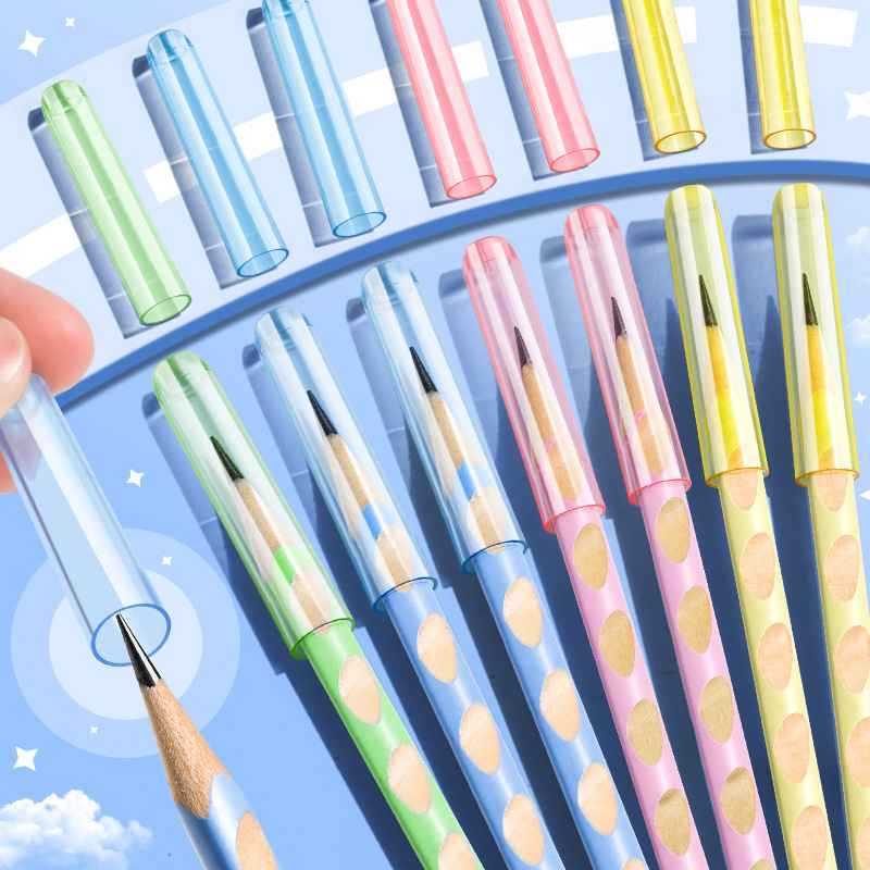 Pencil Cap Pencil Cover Pencil Cover Protective Cover Pupil Extender Pen Grip Corrector Pen Cover Pen Cap Extender