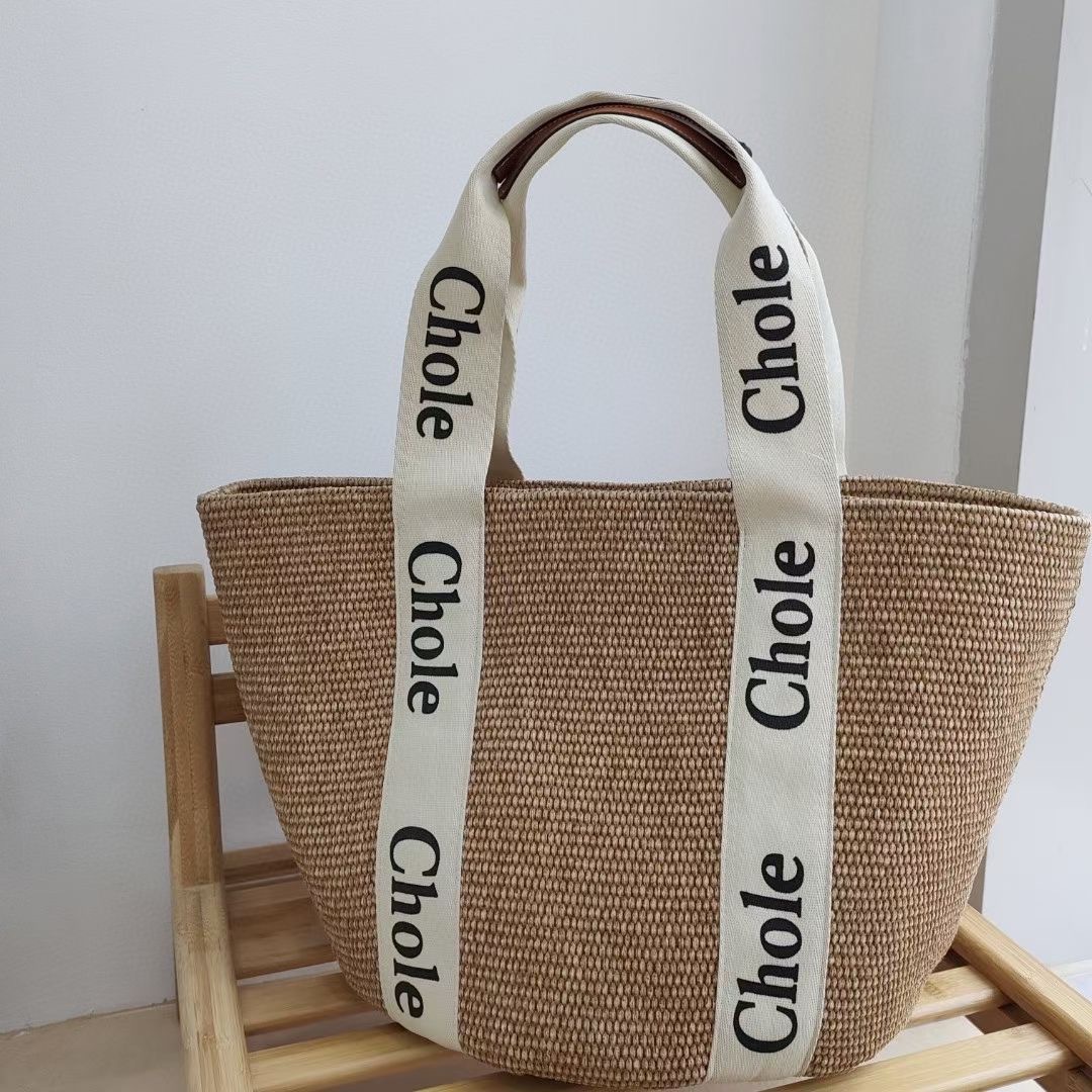 Beach Woven Straw Bag For Women Summer Market Basket Beach Bag Vacation Handbag New Fashion Ins Style - Thumbnail 3