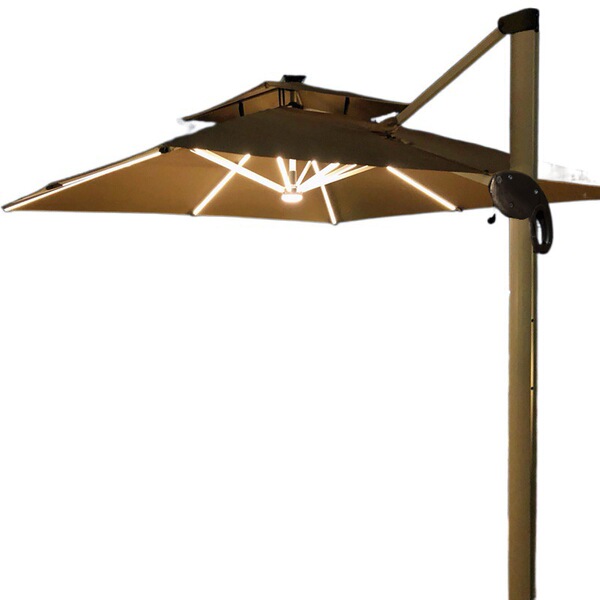 Travel umbrella with light for commercial use