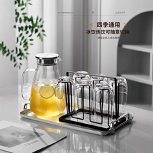 现代轻奢玻璃杯套装家用客厅透明喝水杯子高级感耐热待客茶杯酒杯