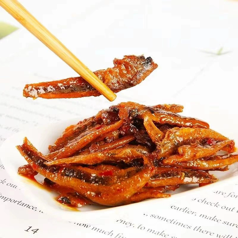 Spicy fish larvae spicy dried fish ready-to-eat hairy fish small package snacks