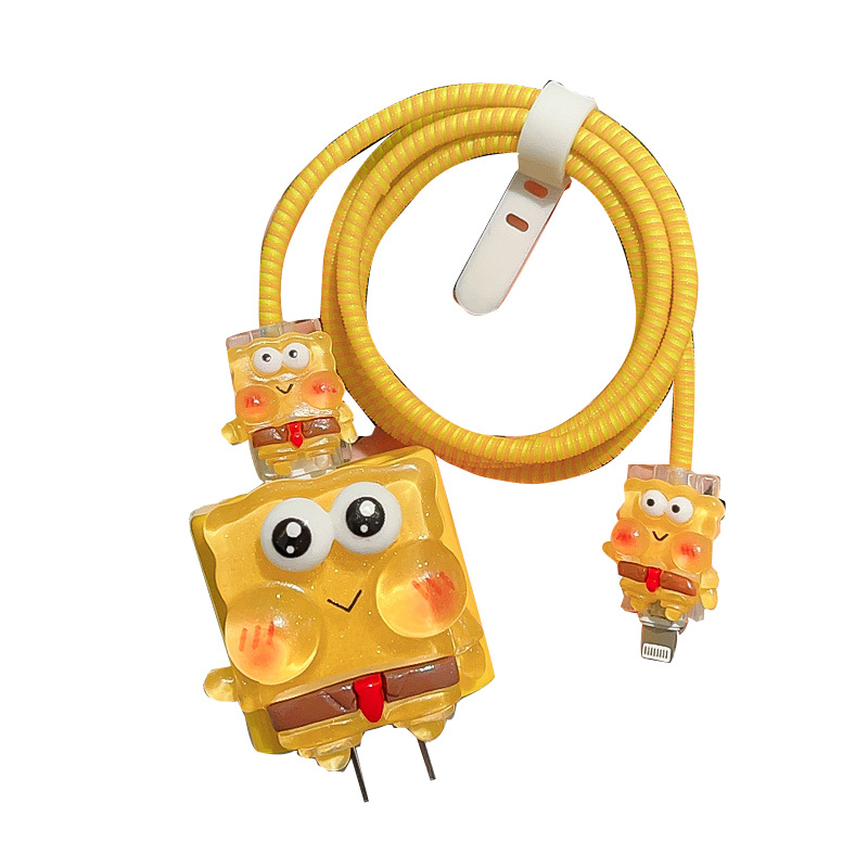 Cargador al por mayor en stock para Apple 20W anti-ruptura enrollador cartoon cargador rápido cargador carg