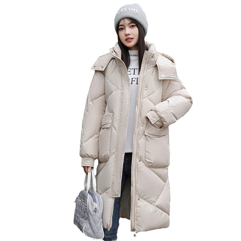 Abrigo de invierno casual de color sólido para mujer._voghion.com