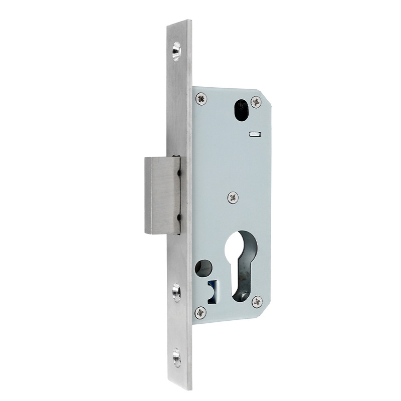 Cuerpo de cerradura de puerta de aleación de aluminio de puente roto unilateral lengua de bloqueo de canal de acero inoxidable bloqueado con marco puerta de vidrio cuerpo de cerradura de puerta invisible
