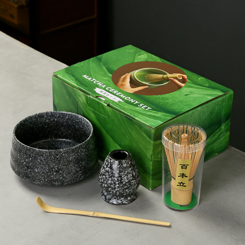 抹茶茶碗日本式抹茶宋代点茶道具陶磁器茶碗カップミキサー抹茶ブラシ茶コップセット|undefined