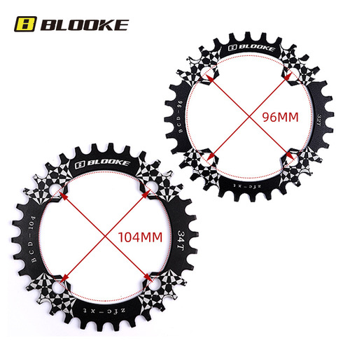 BLOOKE positive and negative tooth disc BCD96 104 chainring single disc mountain bike single speed disc 32T 34T 36T