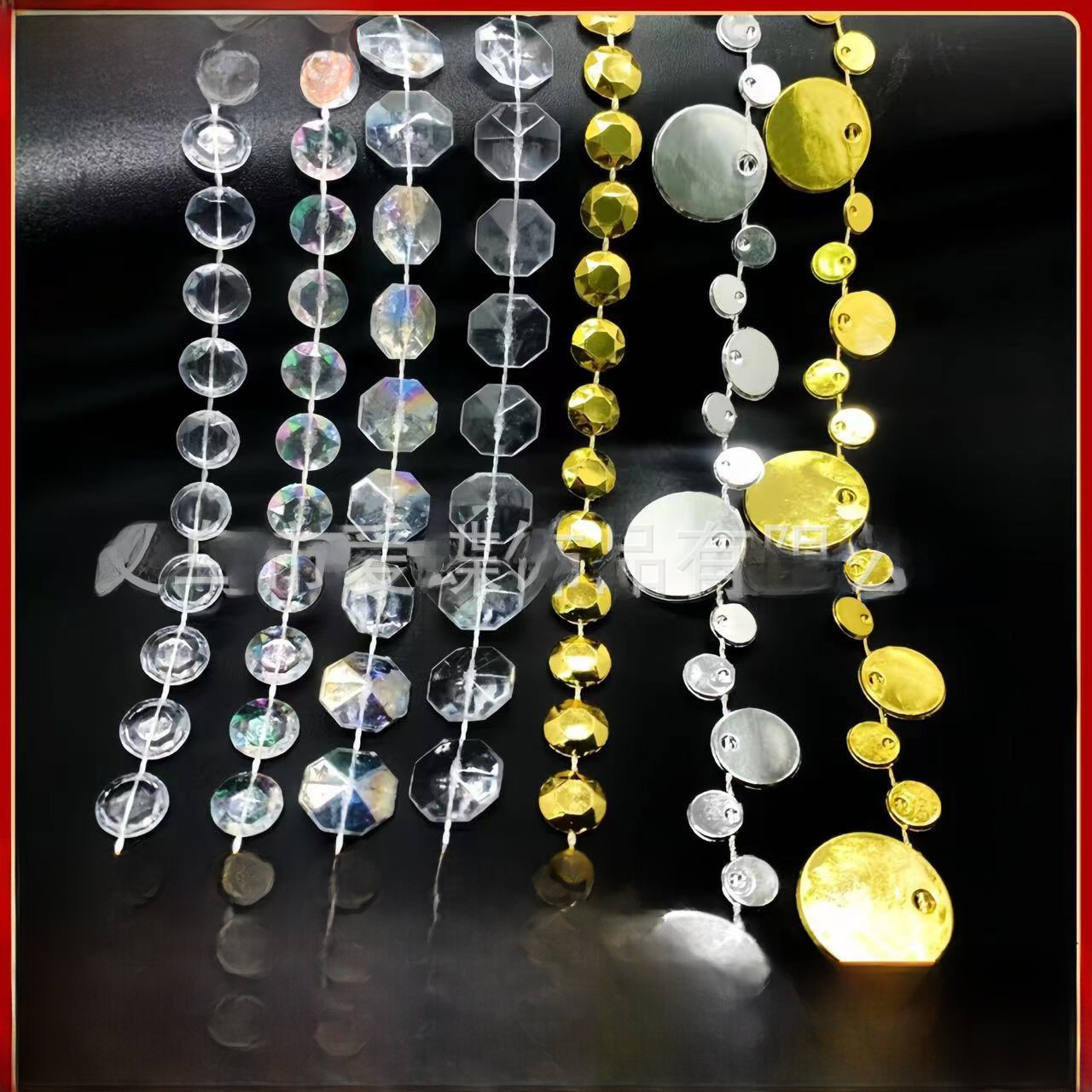 Acrylic curtain, ceiling decorations for hotel, 10mm