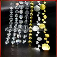 Acrylic curtain, ceiling decorations for hotel, 10mm