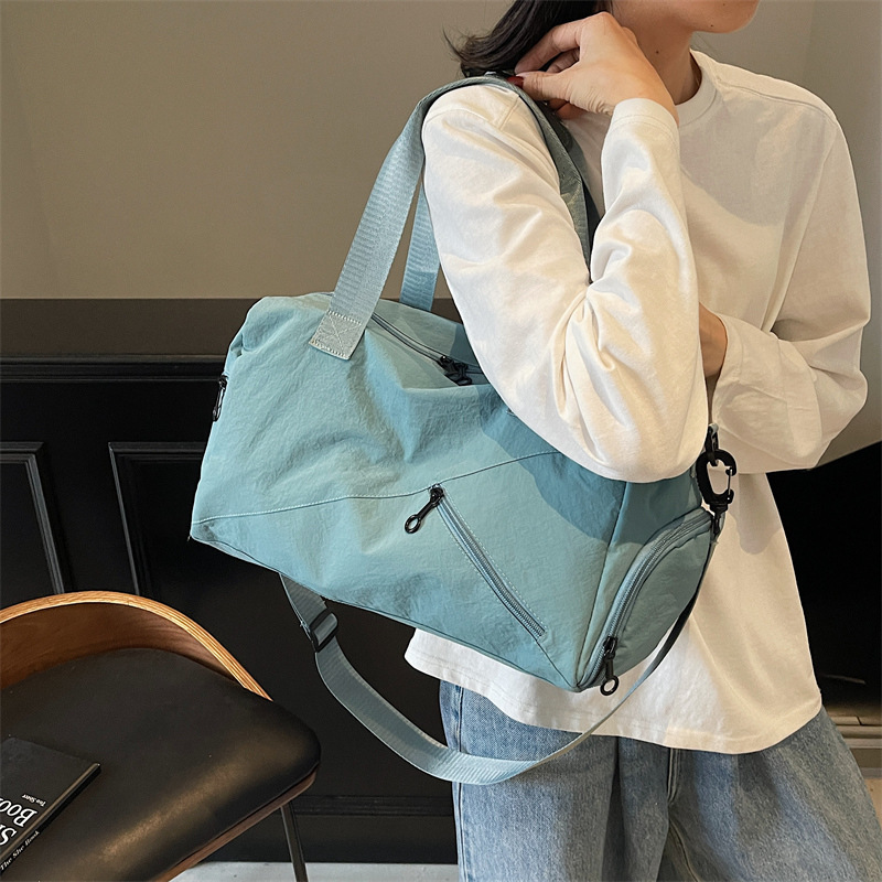 New Korean Style Simple Solid Color Versatile Outdoor Sports Long-Distance Travel Large-Capacity Luggage Bag Shoulder Bag Wholesale New Korean Style Simple Solid Color Versatile Outdoor Sports Long-Distance Travel Large-Capacity Luggage Bag Shoulder Bag Wholesale