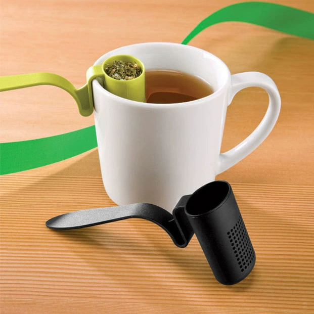Зазор Бытовой фильтр для утечки чая Пластиковая чашка вдоль дуршлага Чайная ложка Ситечко для чая 14 г