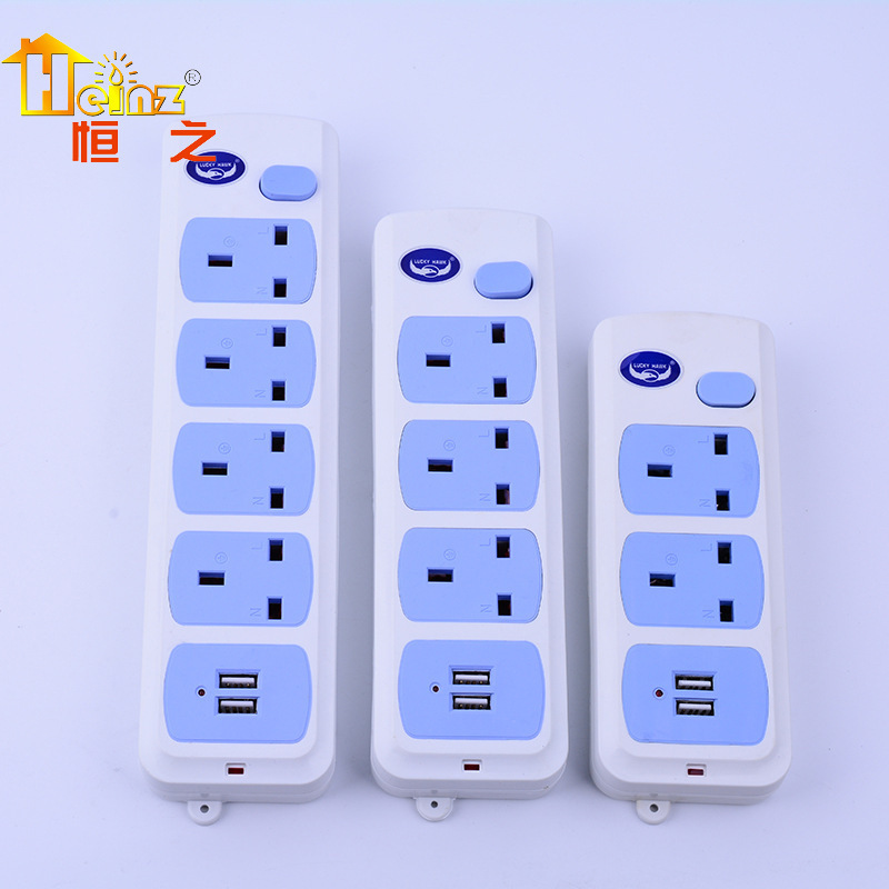 外贸出口沙特阿拉伯 214无线接线 英式 英规USB充电插排 插座批发