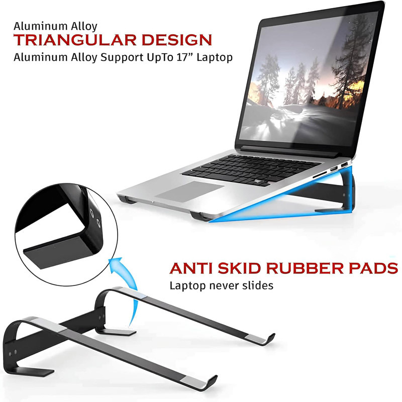 Cross-border preferred aluminum alloy laptop bracket portable cooling bracket office home desk wholesale