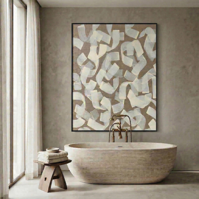 Wabi-Sabi Style Textured Abstract Minimalist Living Room Decorative Painting Sofa Background Wall Modern Simple Abstract Hanging Painting Wabi-Sabi Style Textured Abstract Minimalist Living Room Decorative Painting Sofa Background Wall Modern Simple Abstract Hanging Painting